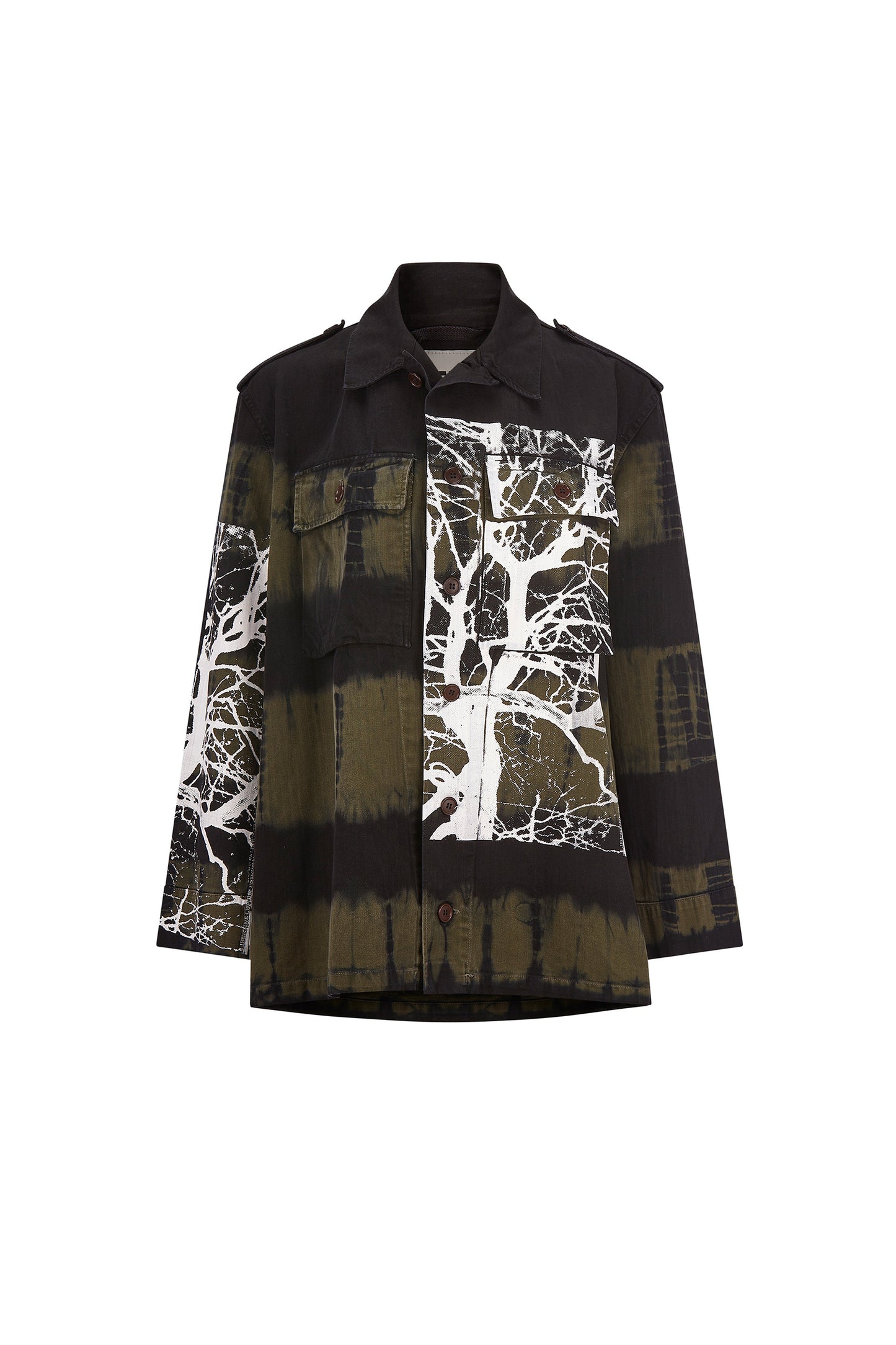 'MIDNIGHT FOREST' TIE DYE VINTAGE FRENCH MILITARY JACKET -  - Libertine