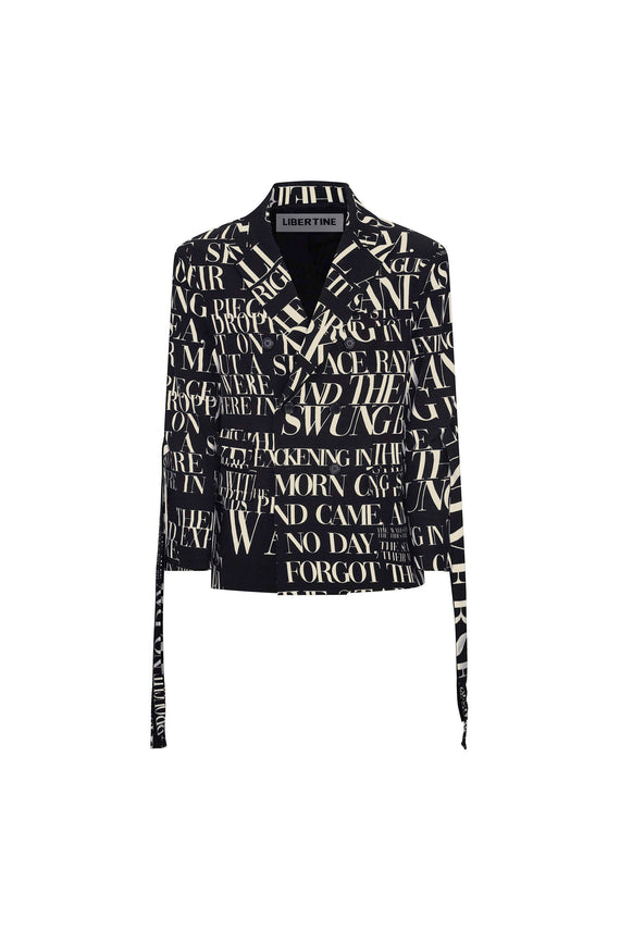 'POEME NOIR' MENS DOUBLE BREASTED JACKET WITH STRAPS -  - Libertine