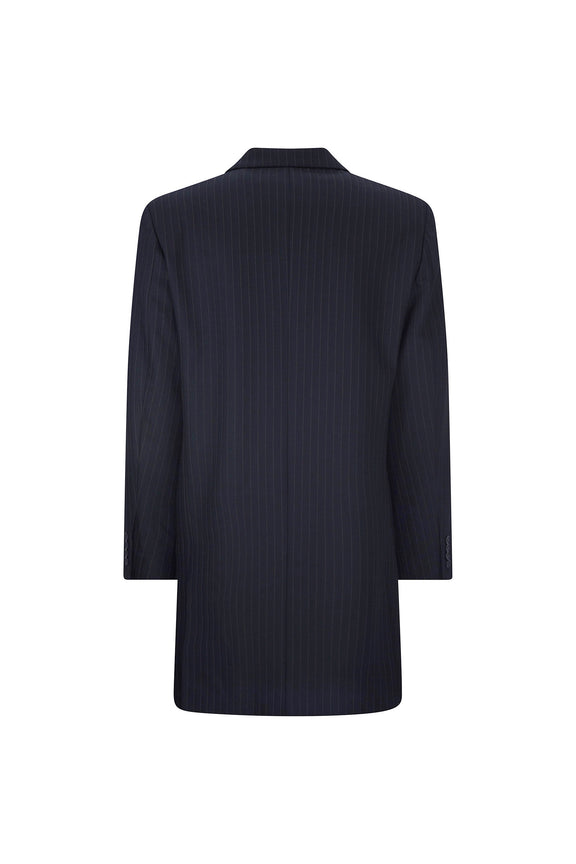 'CRYSTAL PINSTRIPE' DOUBLE BREASTED COAT - - Libertine