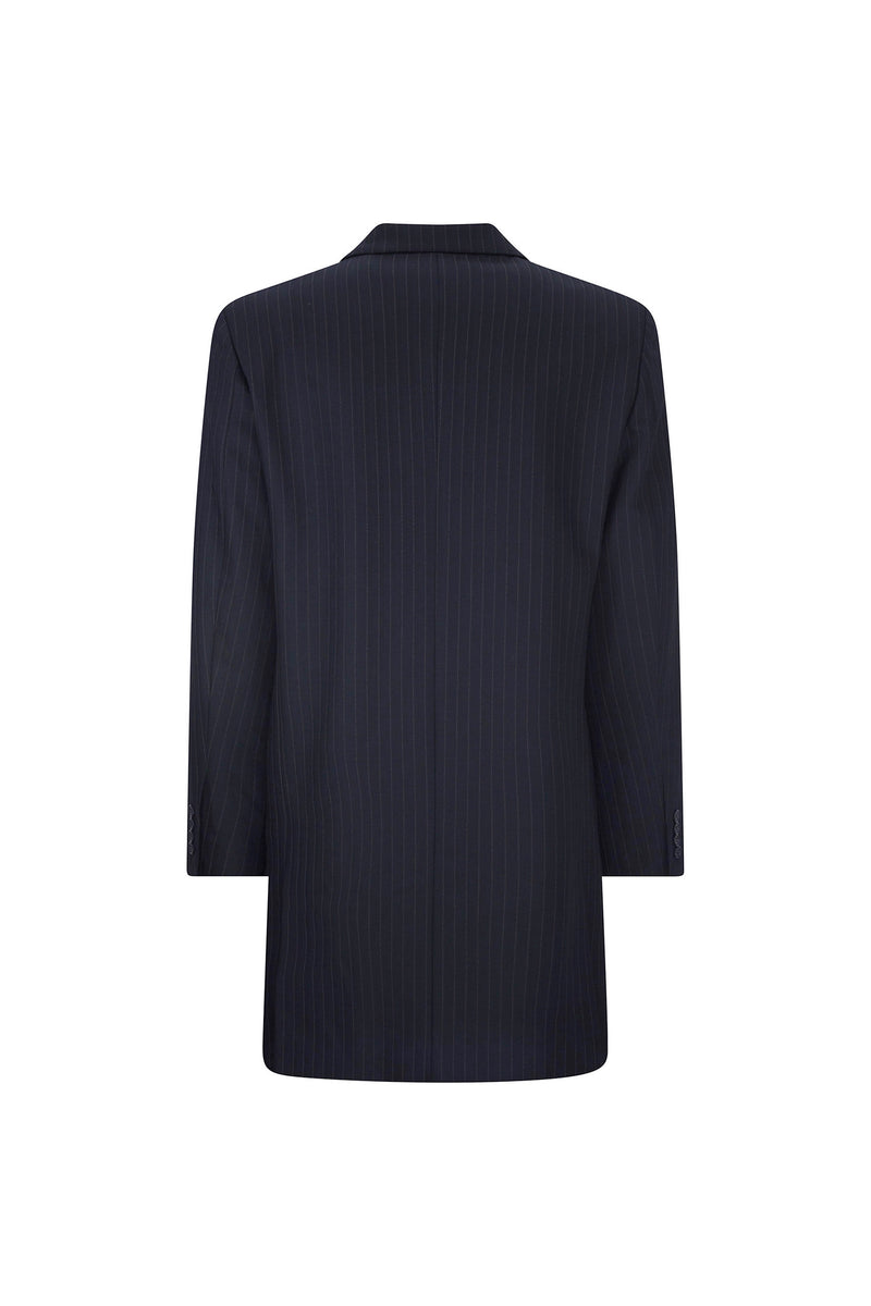 'CRYSTAL PINSTRIPE' DOUBLE BREASTED COAT - - Libertine
