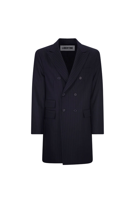 'CRYSTAL PINSTRIPE' DOUBLE BREASTED COAT -  - Libertine