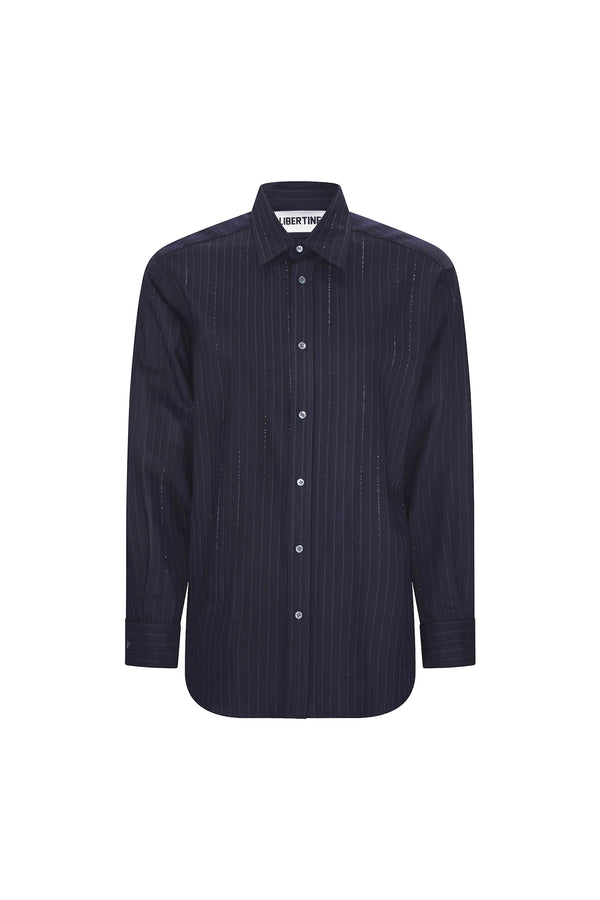 'CRYSTAL PINSTRIPE' CLASSIC SHIRT - - Libertine