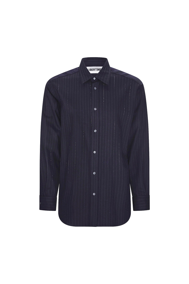 'CRYSTAL PINSTRIPE' CLASSIC SHIRT - - Libertine