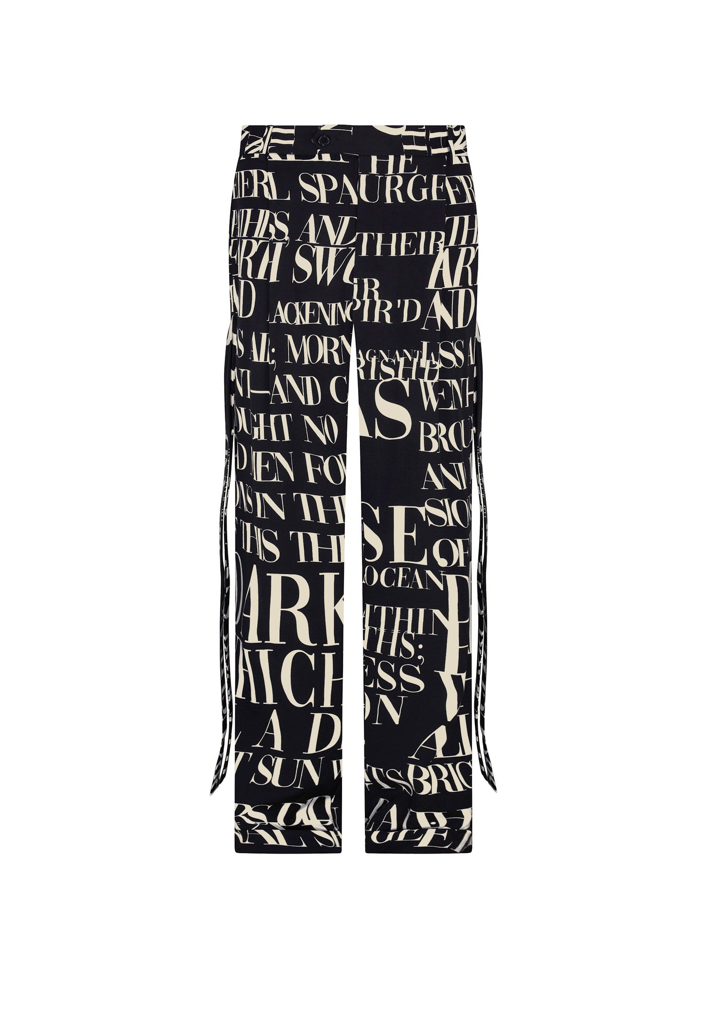 'POEME NOIR' WIDE LEG TROUSER WITH STRAPS -  - Libertine