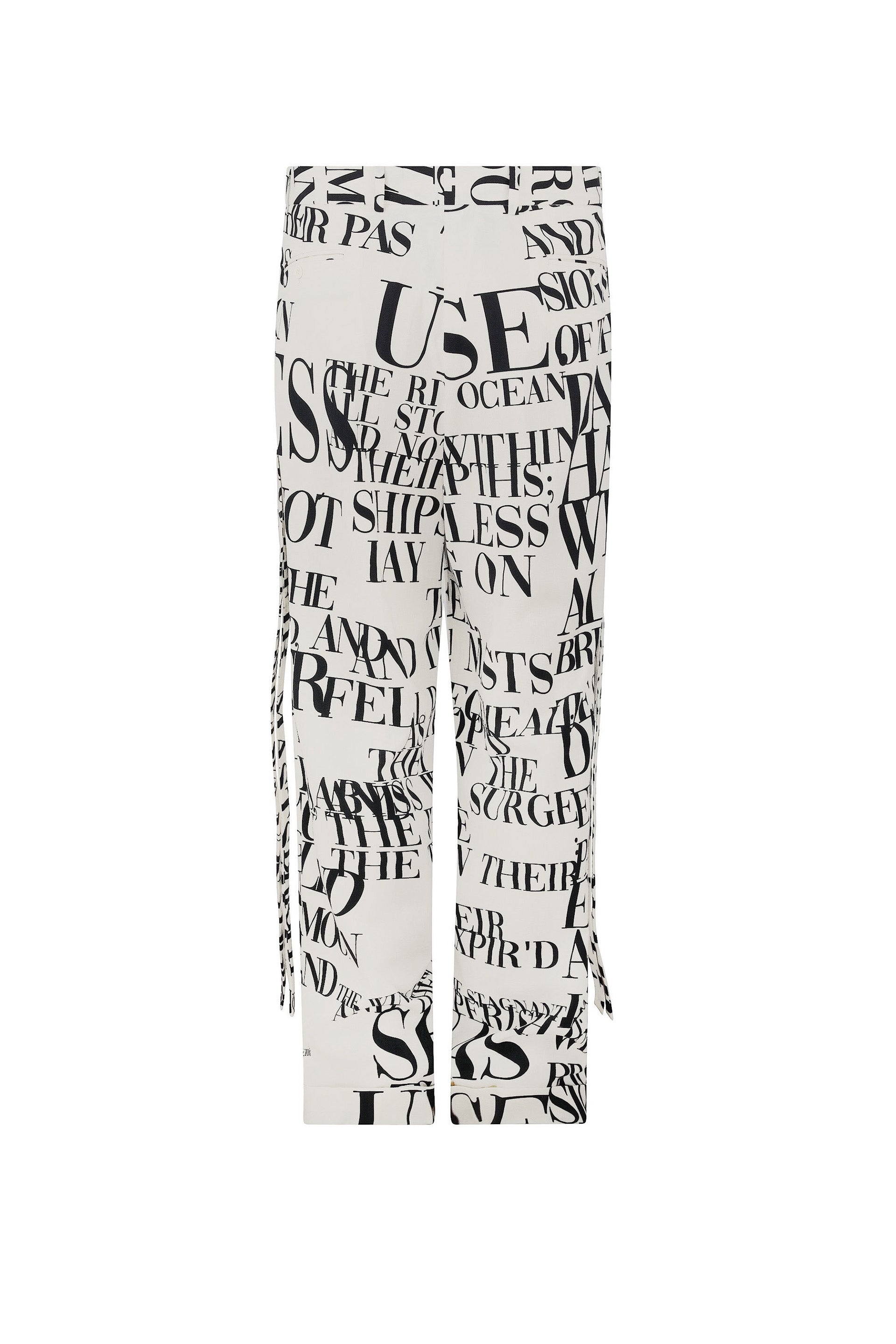 'POEME BLANC' WIDE LEG TROUSER WITH STRAPS -  - Libertine