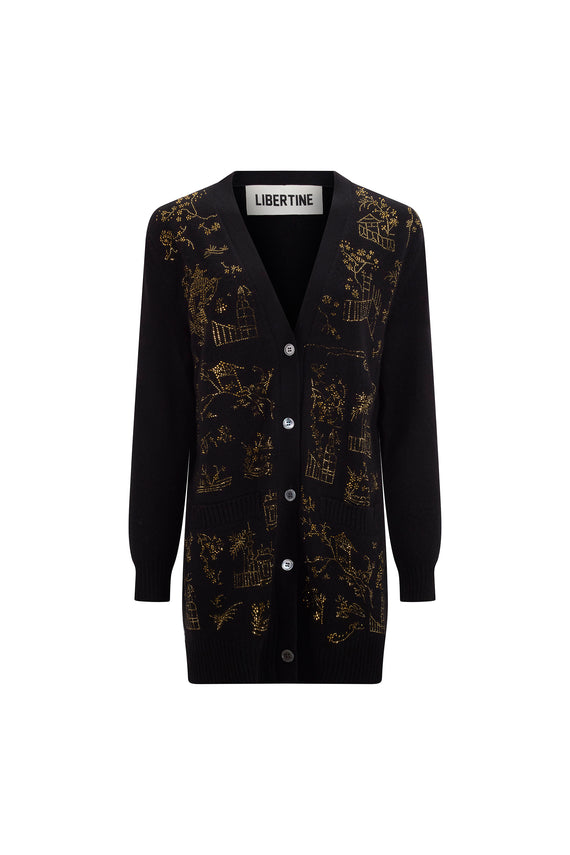 'CHINOISERIE' OVERSIZED CARDIGAN -  - Libertine