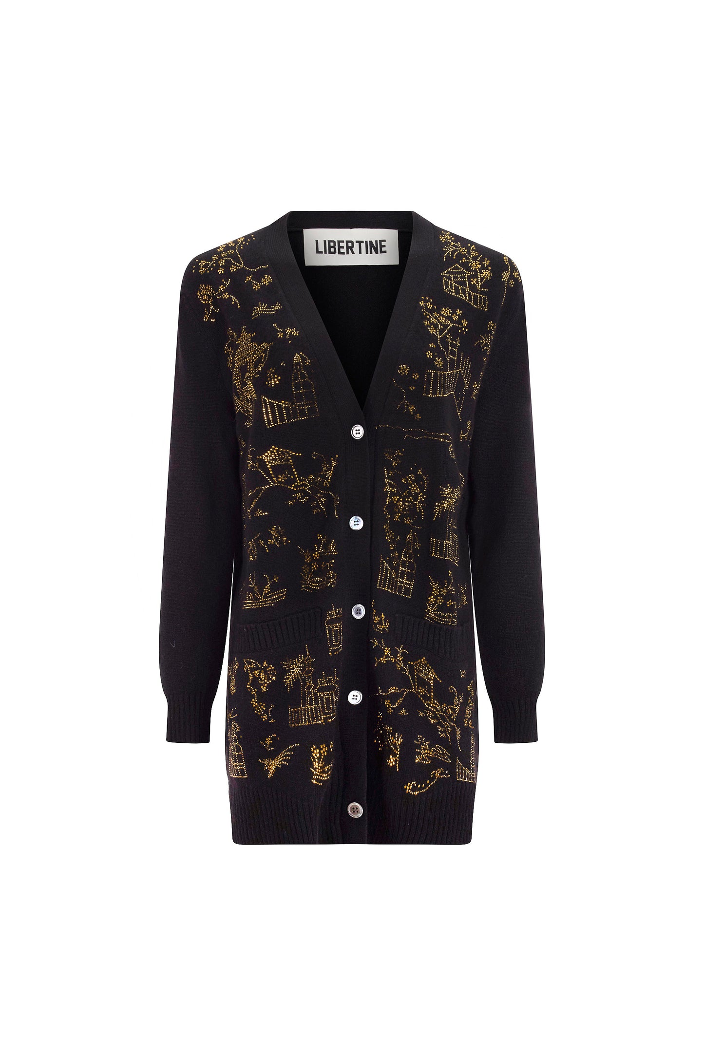 'CHINOISERIE' OVERSIZED CARDIGAN -  - Libertine