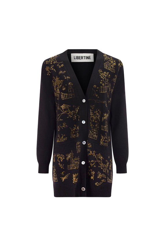 'CHINOISERIE' OVERSIZED CARDIGAN - - Libertine - Main image