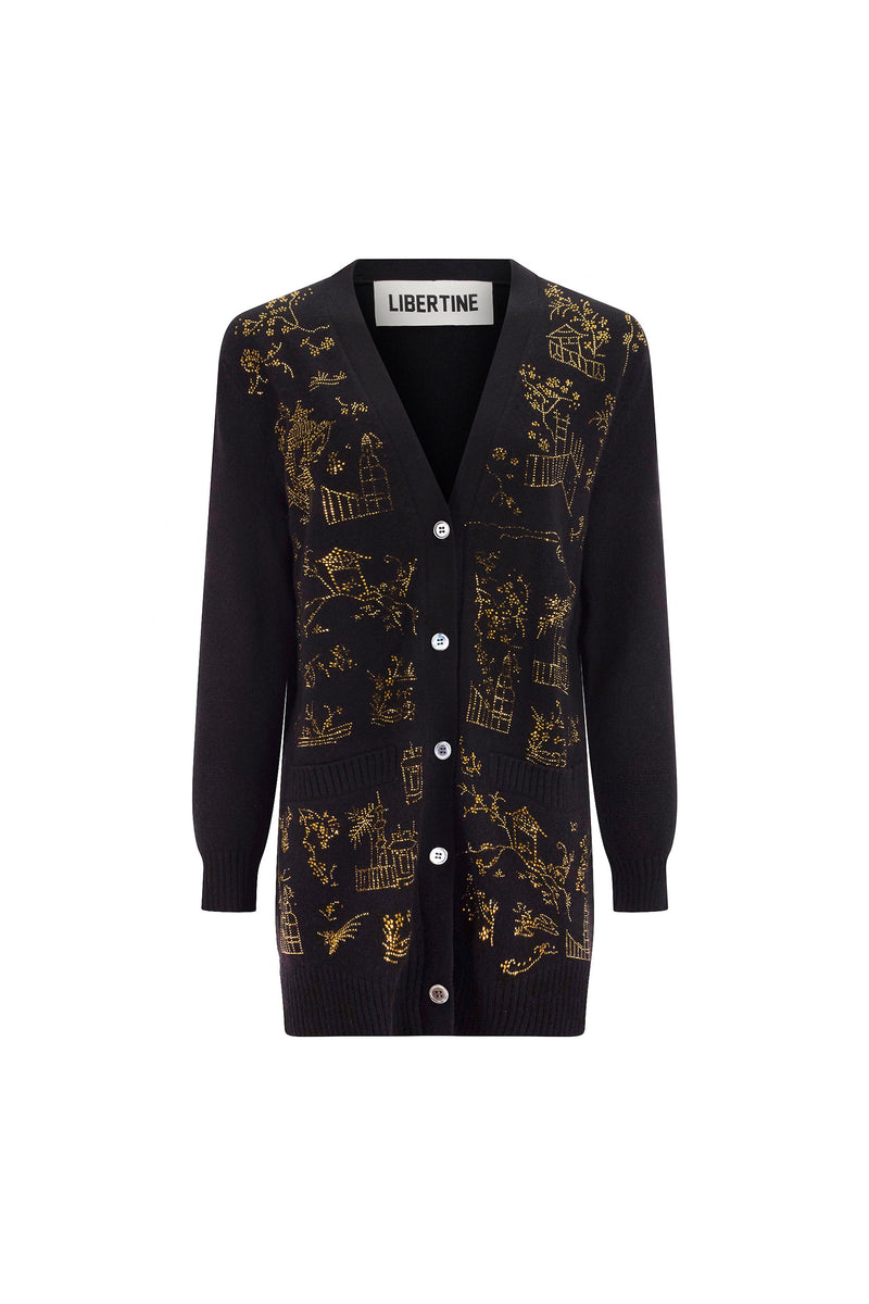 'CHINOISERIE' OVERSIZED CARDIGAN - - Libertine