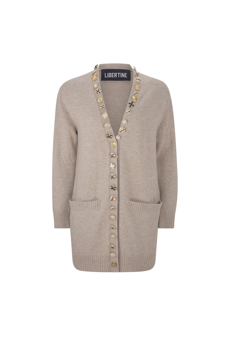 'BUTTON LUXE' OVERSIZED CARDIGAN - - Libertine