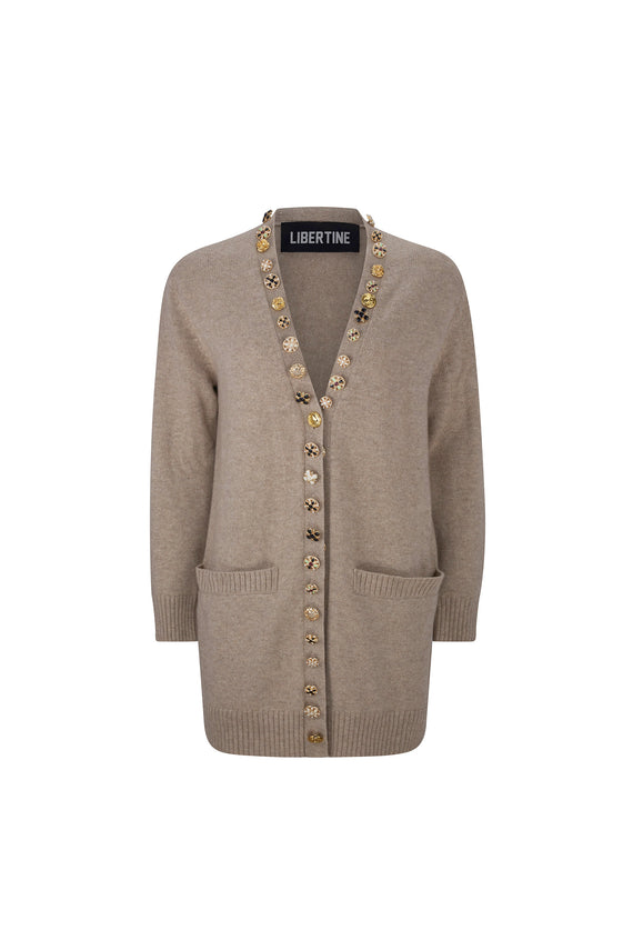 'BUTTON LUXE' OVERSIZED CARDIGAN - - Libertine