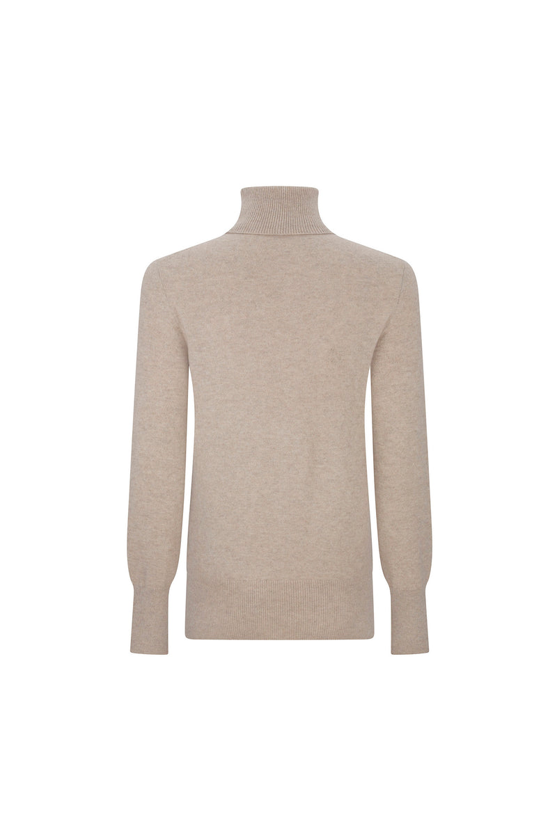 'LUXE BOUQUET BROWN' SLIM TURTLENECK - - Libertine