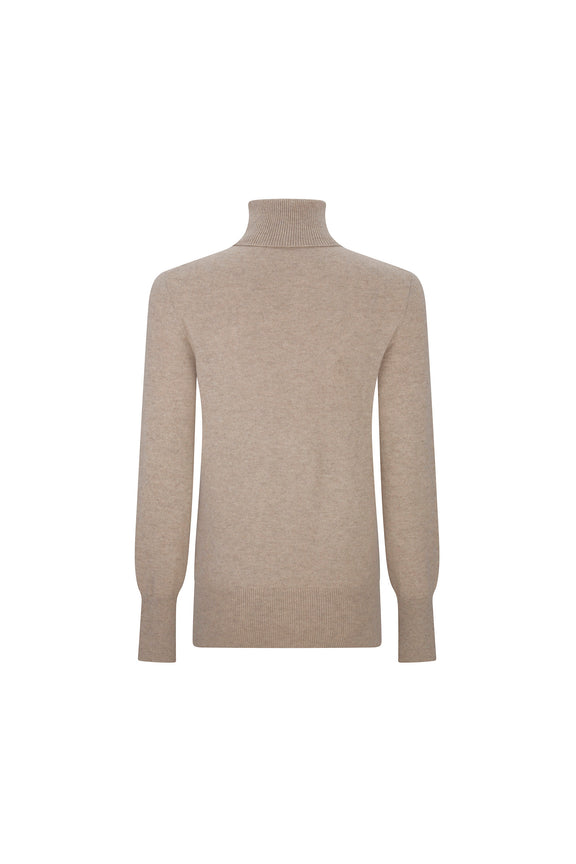 'LUXE BOUQUET BROWN' SLIM TURTLENECK -  - Libertine