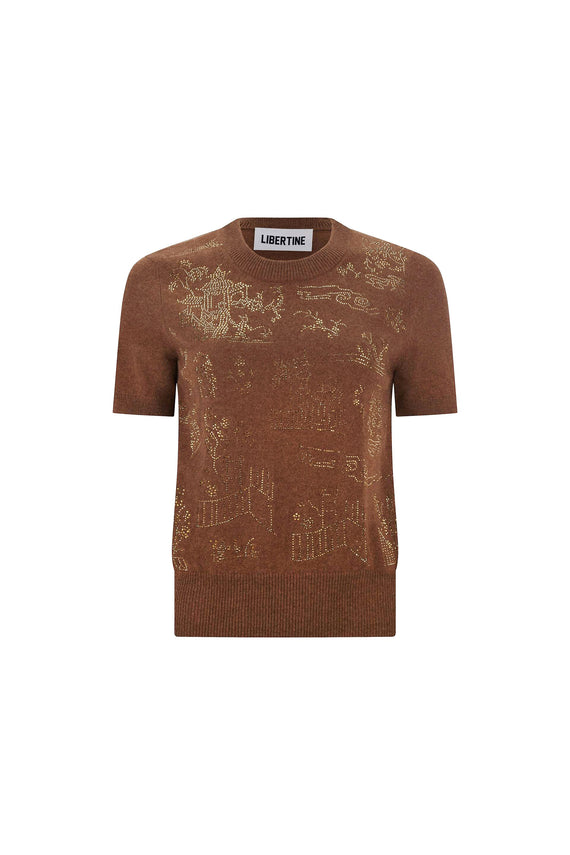 'CHINOISERIE' SHORT SLEEVE PULLOVER -  - Libertine