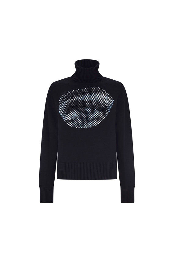 'FIVE SENSES CRYSTAL' CROPPED TURTLENECK - - Libertine - Main image