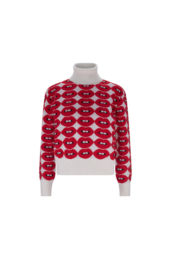 'FRENCH KISSING IN THE USA' CROPPED TURTLENECK -  - Libertine