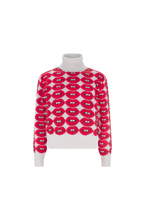 'FRENCH KISSING IN THE USA' CROPPED TURTLENECK - - Libertine - Main image