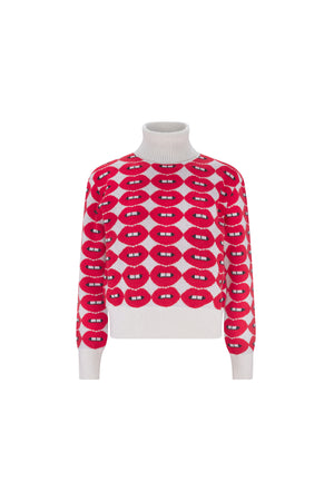 'FRENCH KISSING IN THE USA' CROPPED TURTLENECK