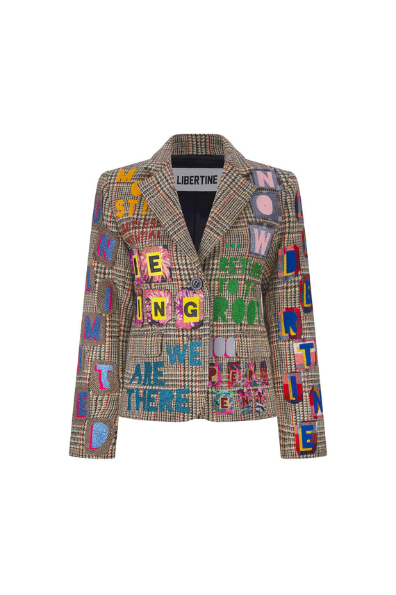 'UNLIMITED POTENTIAL' L/S SHORT BLAZER - - Libertine - Main image