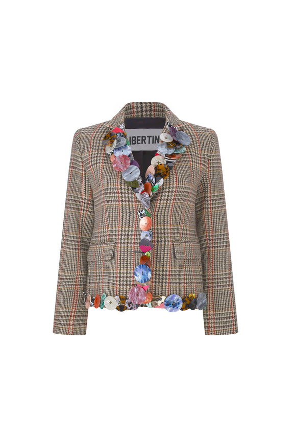 'MEMORY VASE' L/S SHORT BLAZER -  - Libertine