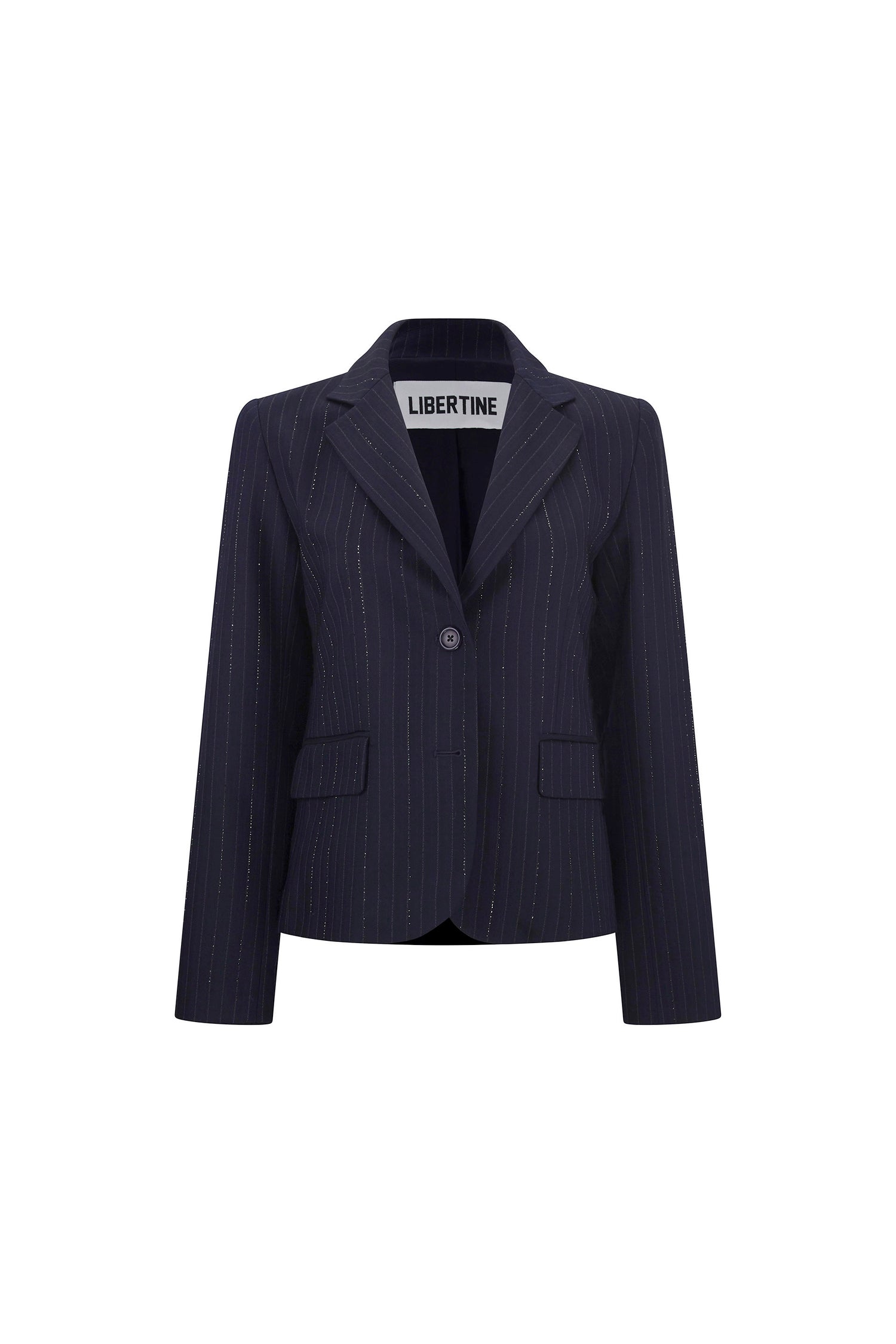 'CRYSTAL PINSTRIPE' L/S SHORT JACKET -  - Libertine