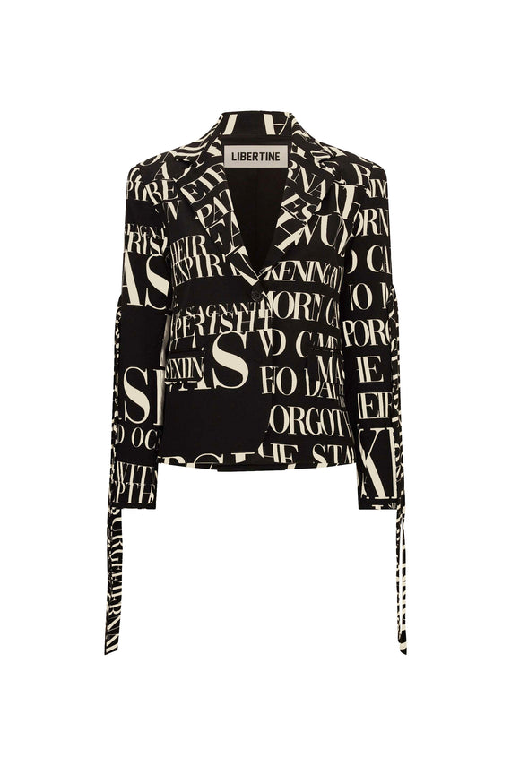 'POEME NOIR' L/S SHORT JACKET WITH STRAPS -  - Libertine