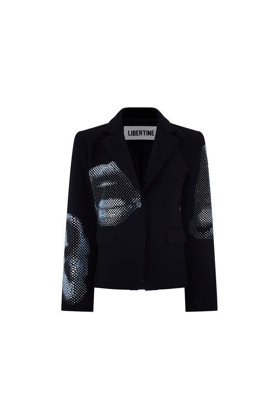 'FIVE SENSES CRYSTAL' L/S SHORT BLAZER -  - Libertine