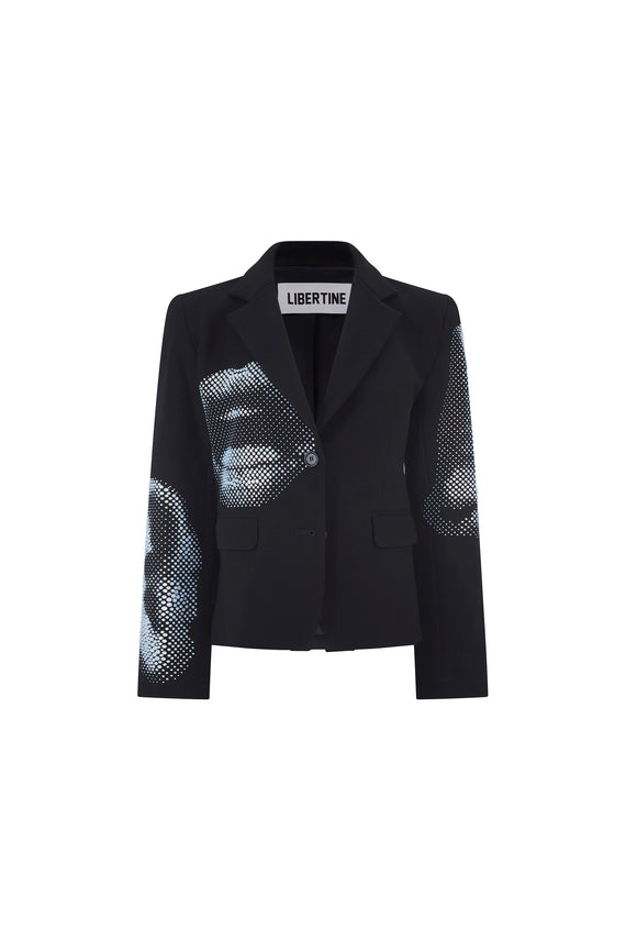 'FIVE SENSES CRYSTAL' L/S SHORT BLAZER -  - Libertine