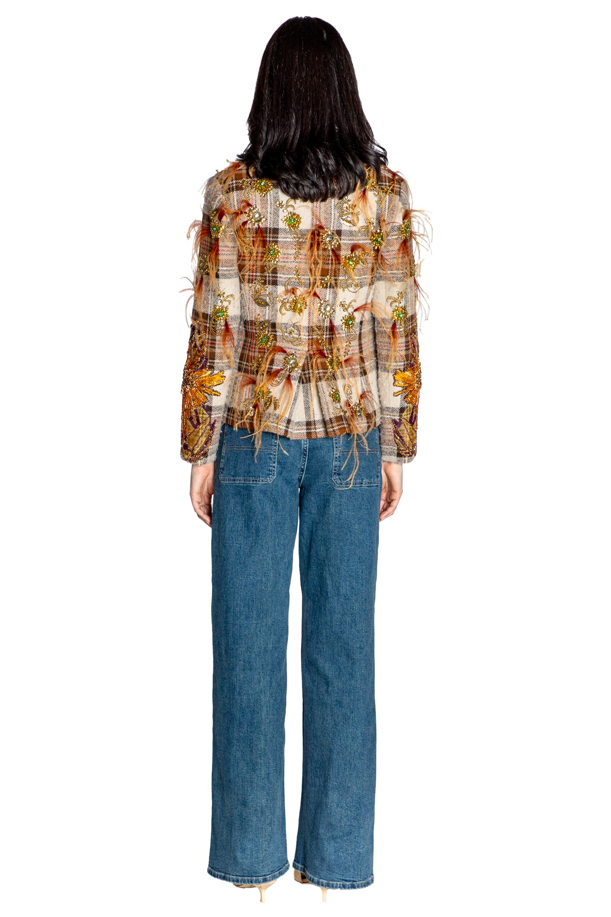 'SCOTTISH HIGHLANDS' EMBELLISHED L/S SHORT JACKET - - Libertine