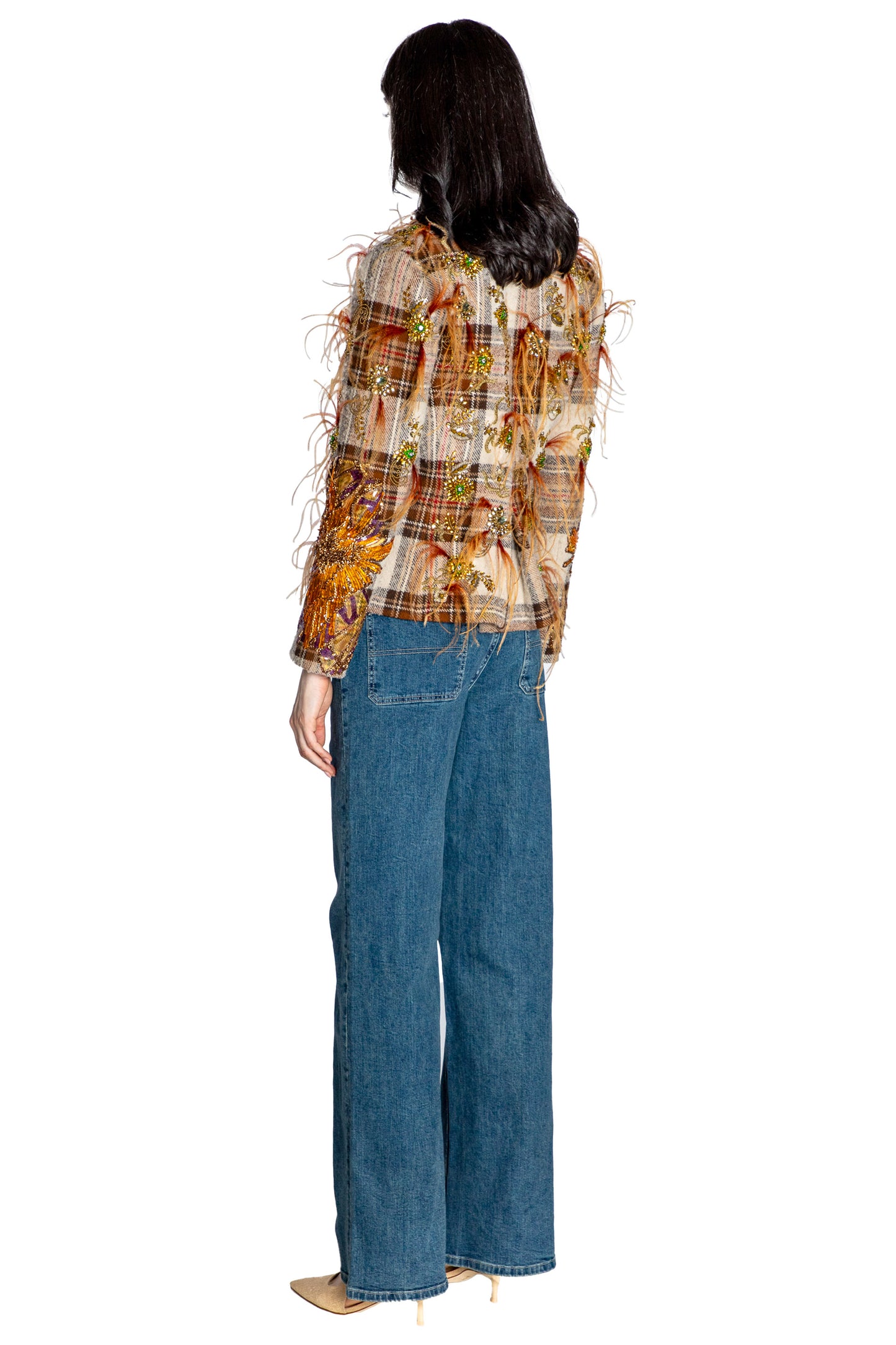 'SCOTTISH HIGHLANDS' EMBELLISHED L/S SHORT JACKET - - Libertine