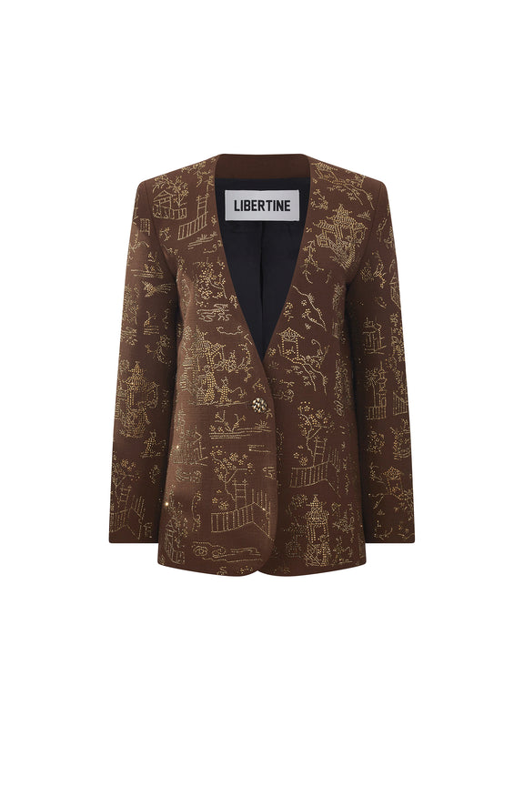 'CHINOISERIE' V NECK JACKET -  - Libertine