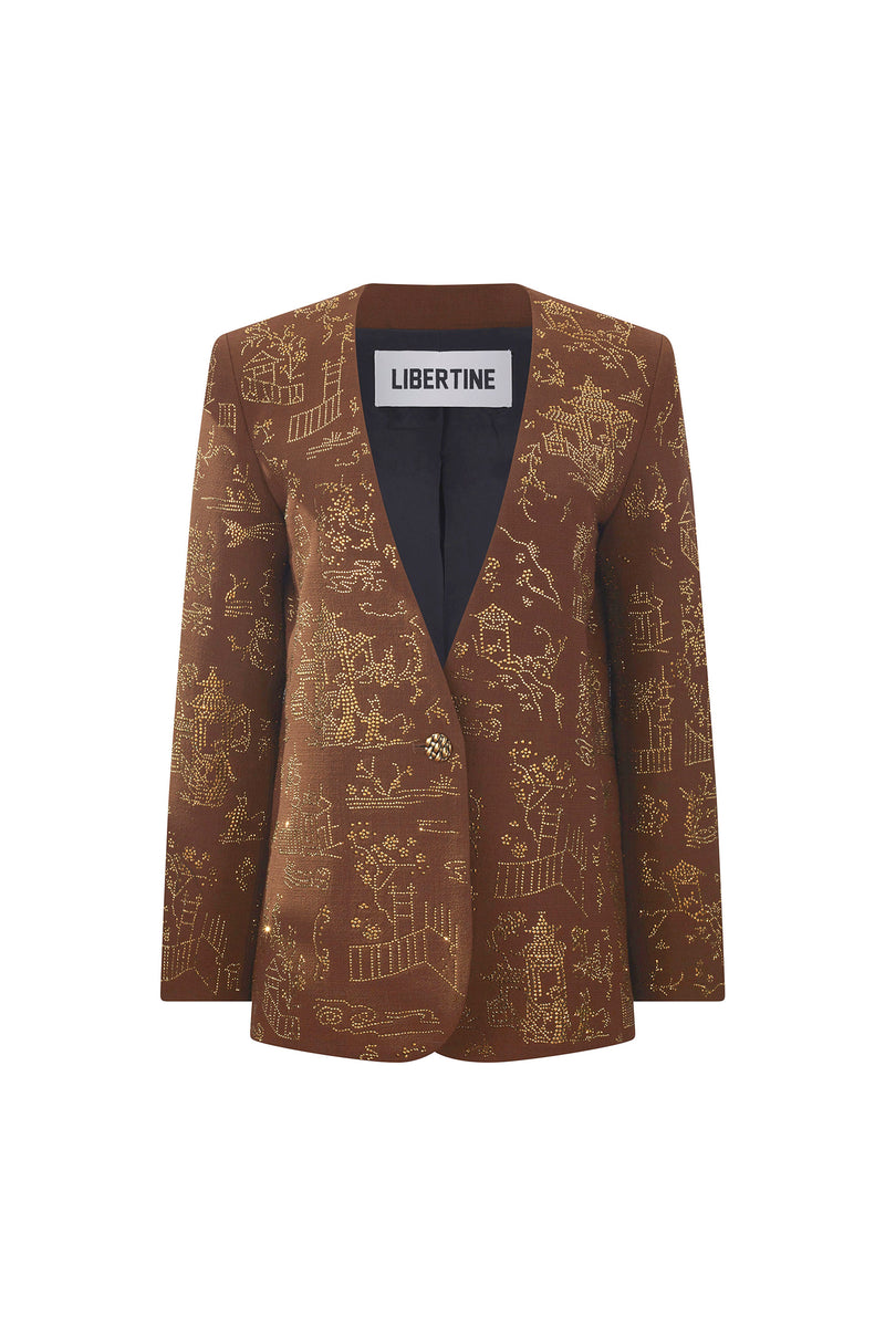 'CHINOISERIE' V NECK JACKET - - Libertine