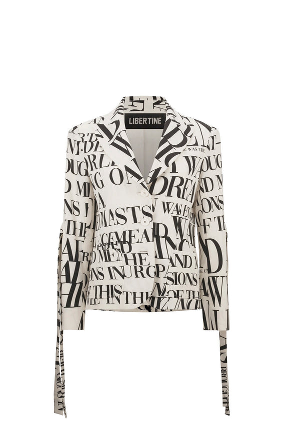 'POEME BLANC' PATCH POCKET JACKET WITH STRAPS - - Libertine - Main image