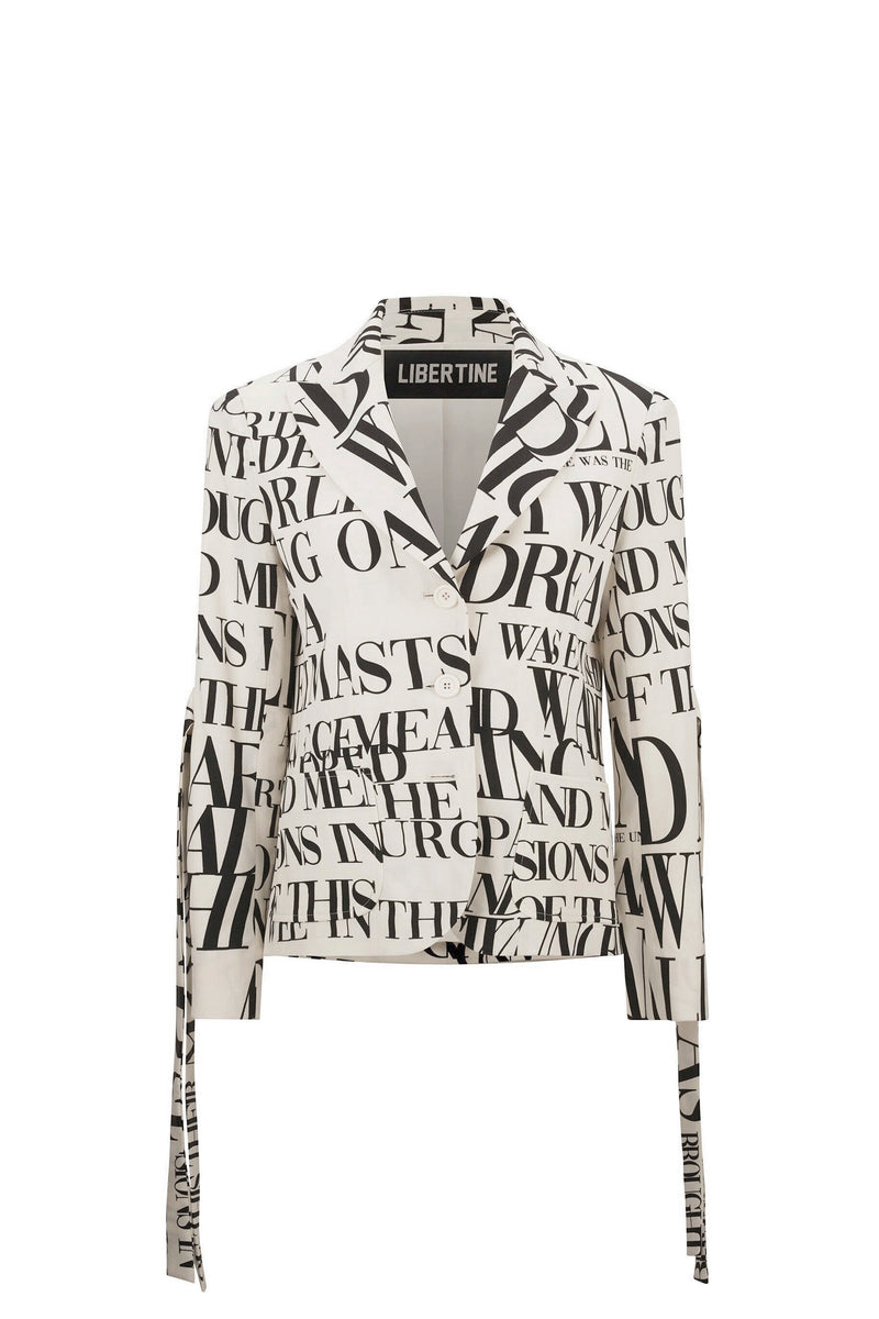 'POEME BLANC' PATCH POCKET JACKET WITH STRAPS - - Libertine
