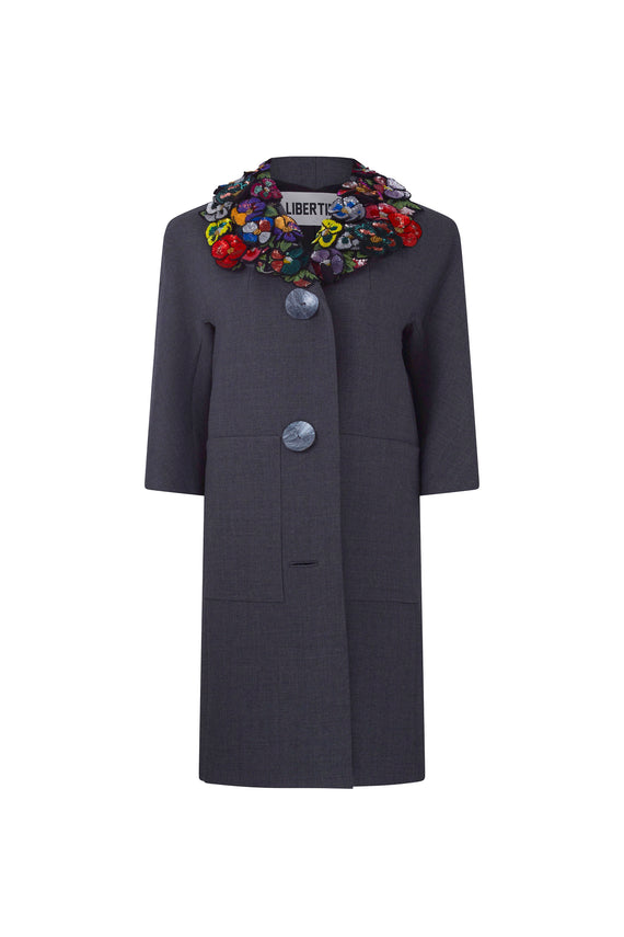 'PANSY GARDEN PATCH' PATCH POCKET COAT -  - Libertine