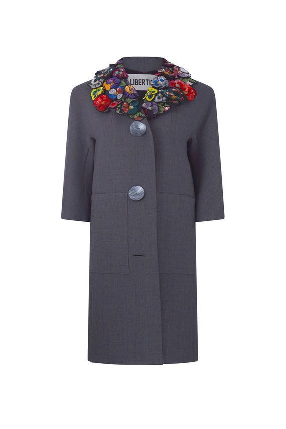 'PANSY GARDEN PATCH' PATCH POCKET COAT - - Libertine - Main image