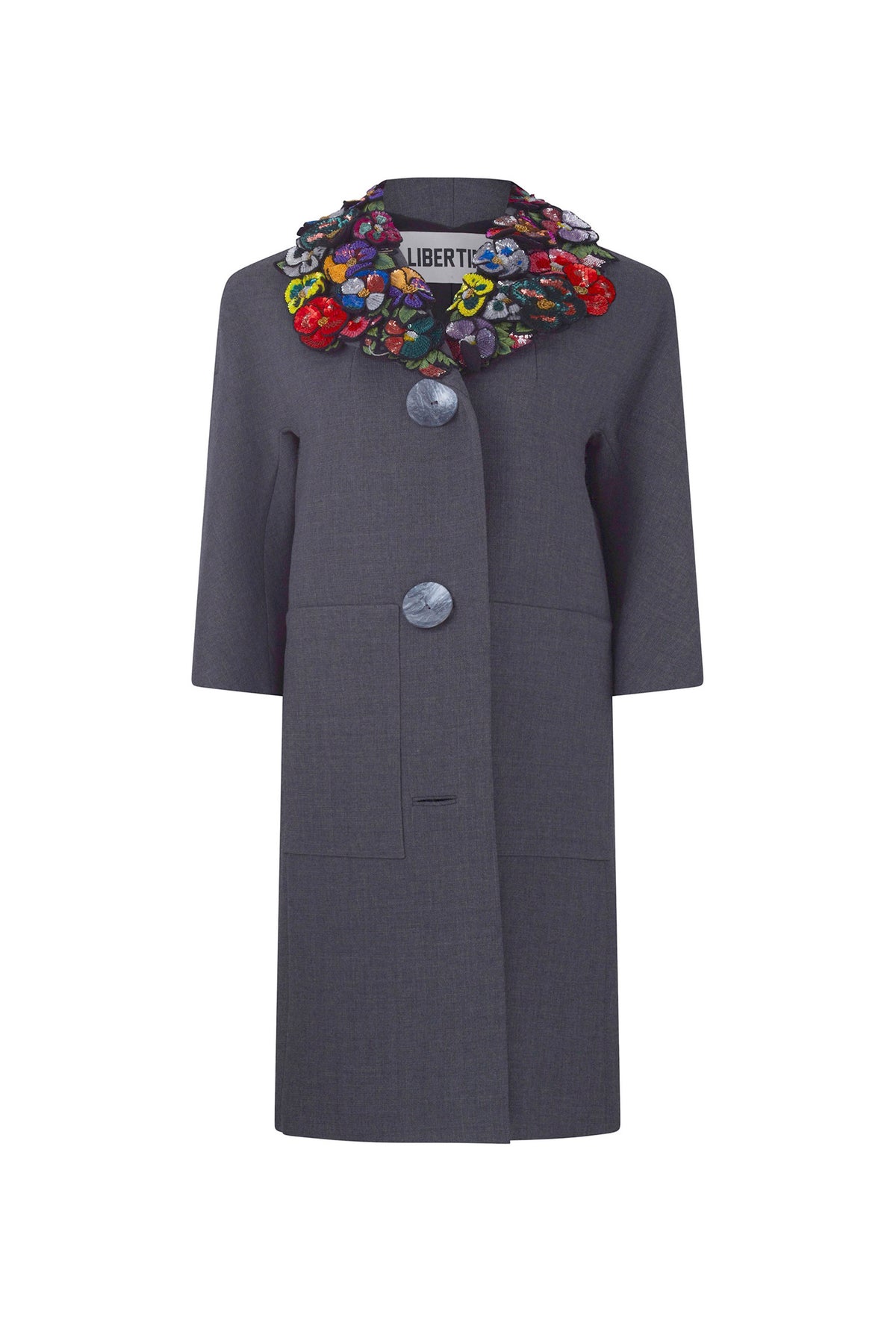 'PANSY GARDEN PATCH' PATCH POCKET COAT - - Libertine