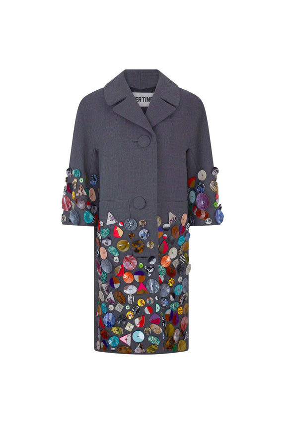 'MEMORY VASE' PATCH POCKET COAT -  - Libertine