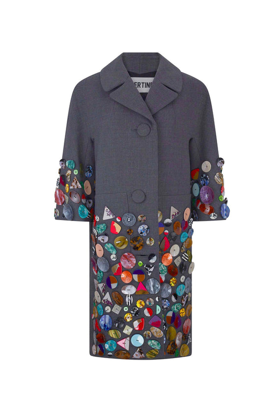 'MEMORY VASE' PATCH POCKET COAT - - Libertine - Main image