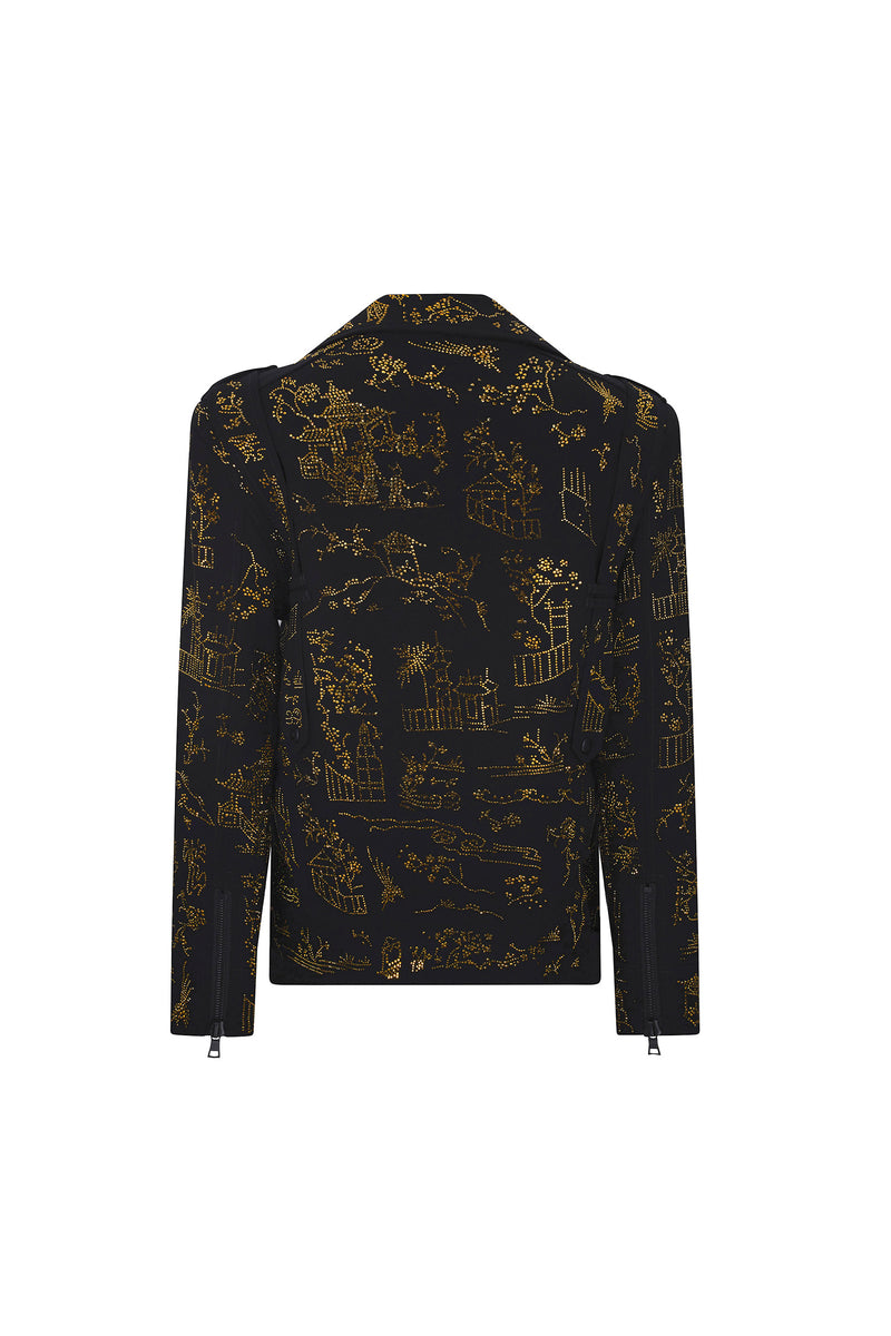 'CHINOISERIE' LONG MOTORCYCLE JACKET - - Libertine