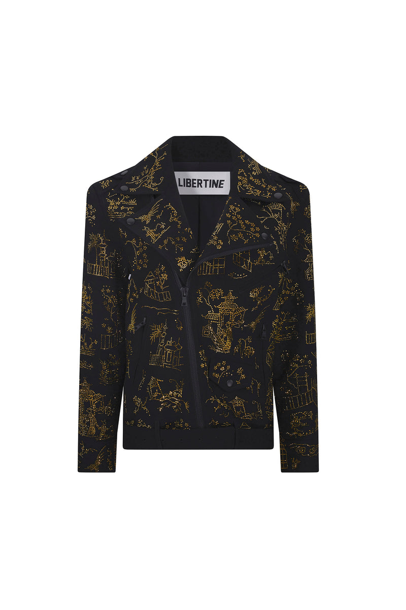 'CHINOISERIE' LONG MOTORCYCLE JACKET - - Libertine
