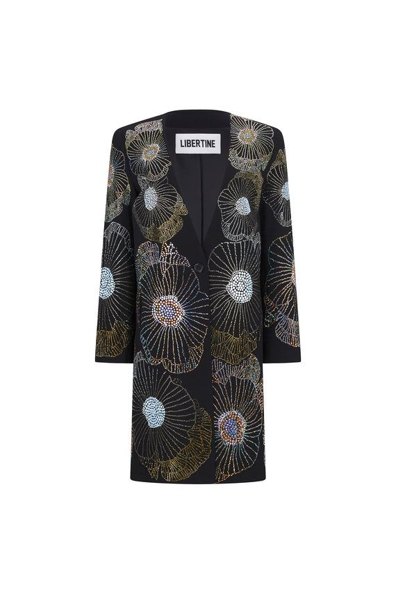 'GARDENIA' DEEP V-NECK COAT -  - Libertine