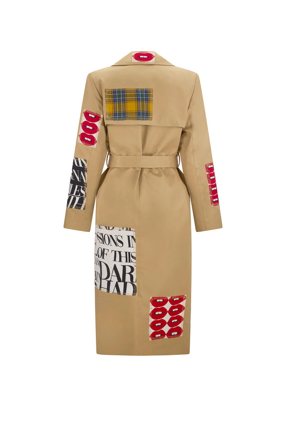 'PATCH HAPPY' LONG TRENCH COAT -  - Libertine