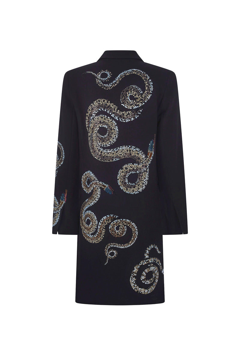 'REPTILIAN' DOUBLE BREASTED COAT - - Libertine