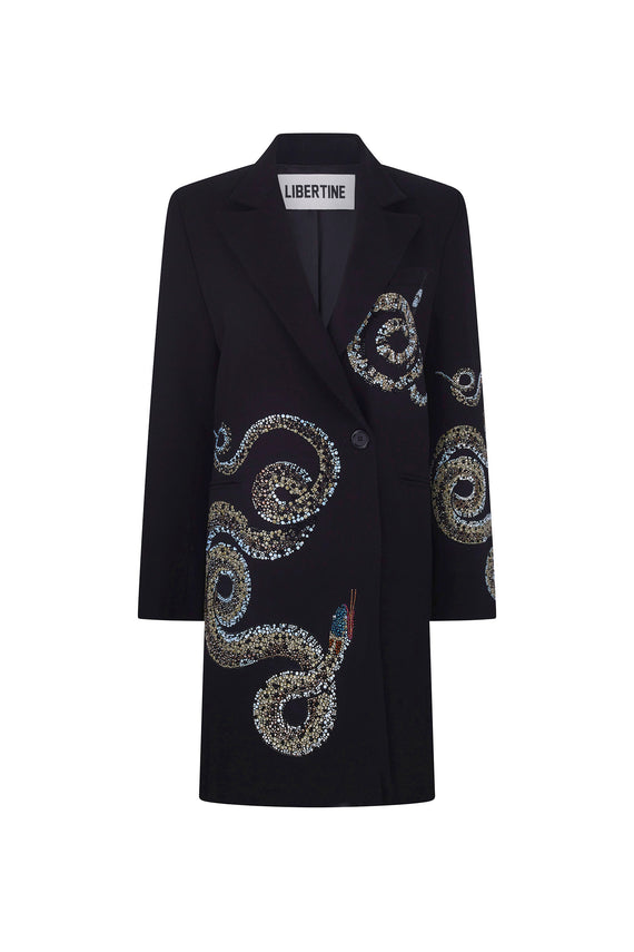 'REPTILIAN' DOUBLE BREASTED COAT - - Libertine - Main image