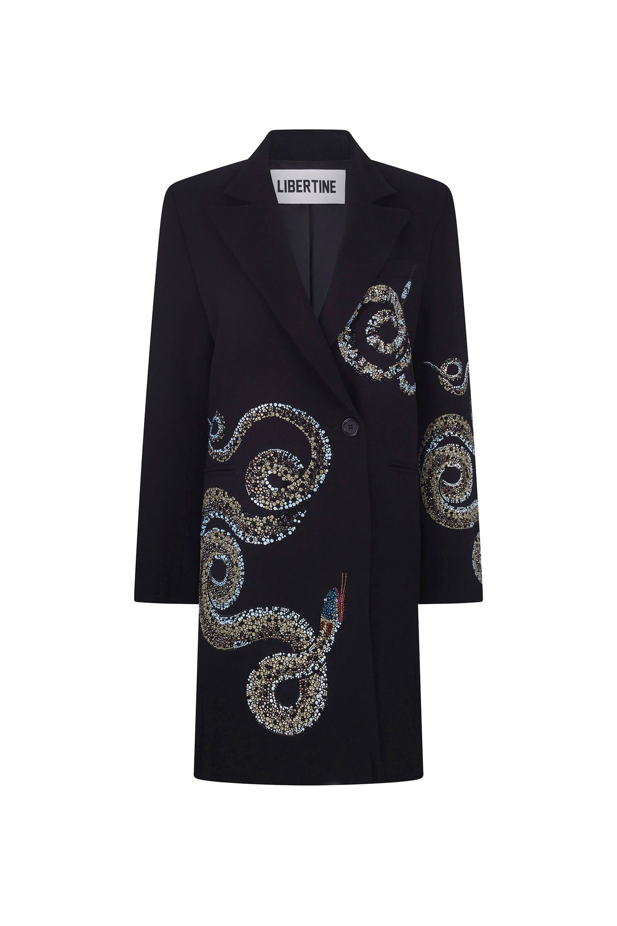 'REPTILIAN' DOUBLE BREASTED COAT - - Libertine