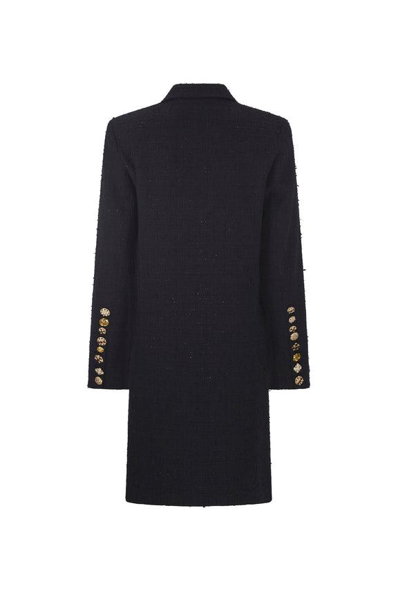 'BUTTON LUXE' MIDI LENGTH DOUBLE BREASTED COAT - - Libertine