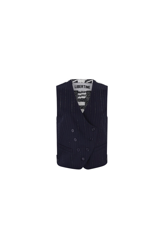 'CRYSTAL PINSTRIPE' WAISTCOAT -  - Libertine