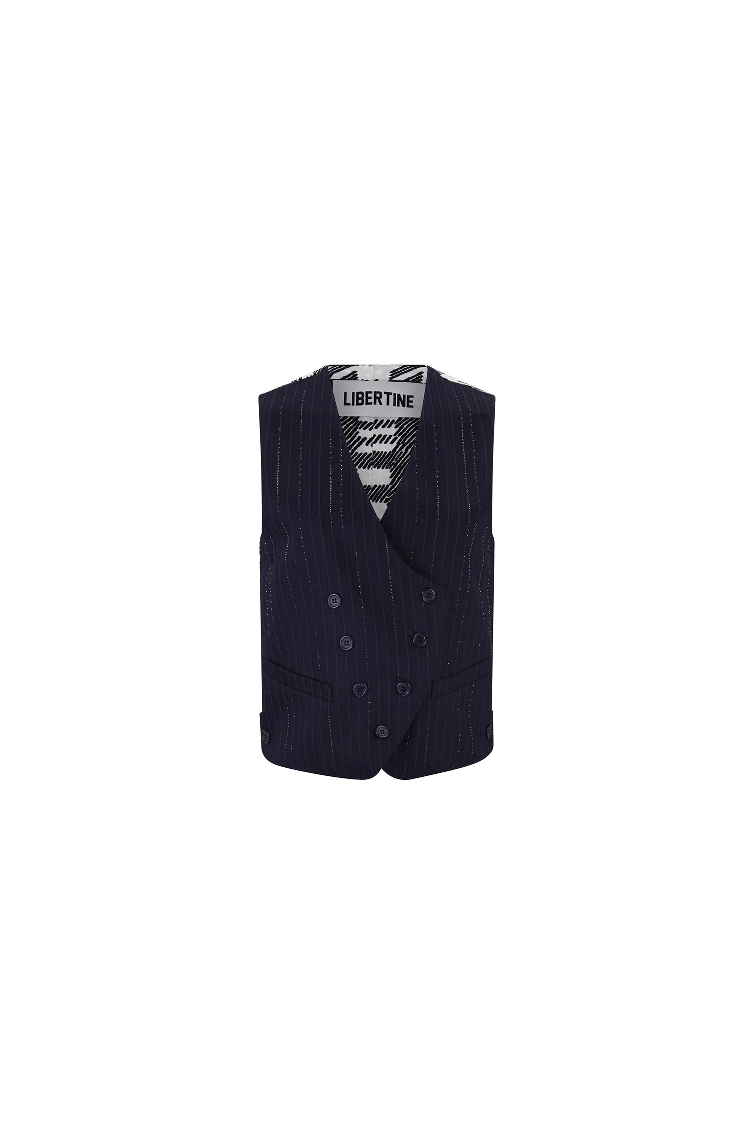 'CRYSTAL PINSTRIPE' WAISTCOAT -  - Libertine