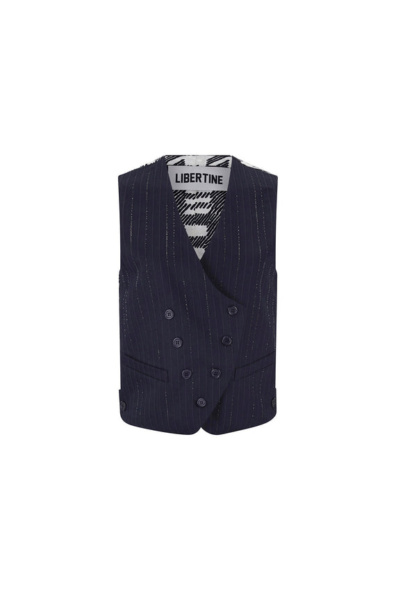 'CRYSTAL PINSTRIPE' WAISTCOAT - - Libertine - Main image